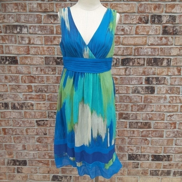 EUC Sangria Multicolored Sleeveless Dress 6 - Picture 1 of 7
